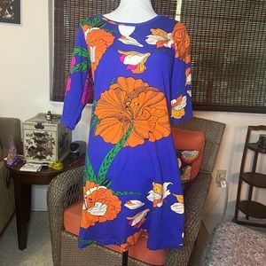 Malagueta Size 36 Tropical Floral Midi-dress